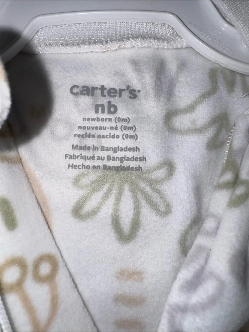 Carter's Baby Polar Fleece One-Piece Footed Sleepers - Ocean & Neutral Prints